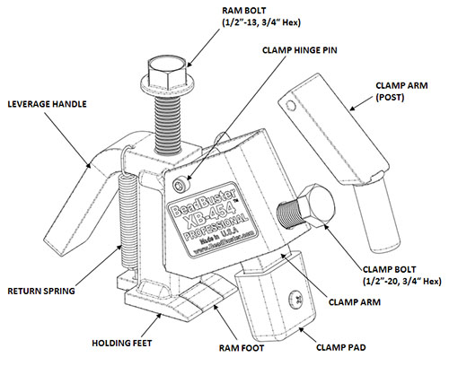 BeadBuster XB-454 PRO Parts