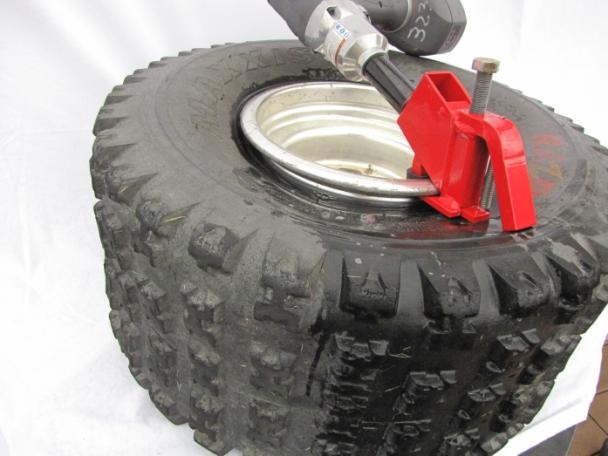 BeadBuster changing an ATV Tire