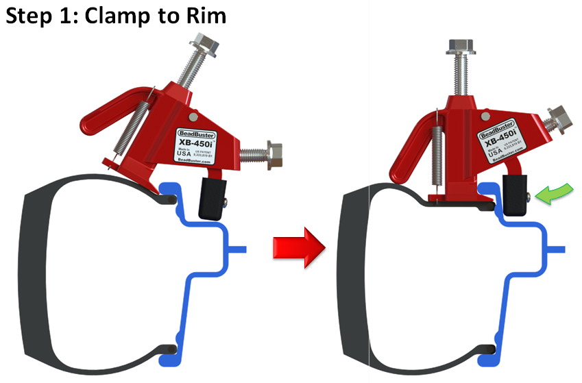 How BeadBuster breaks an ATV tire bead